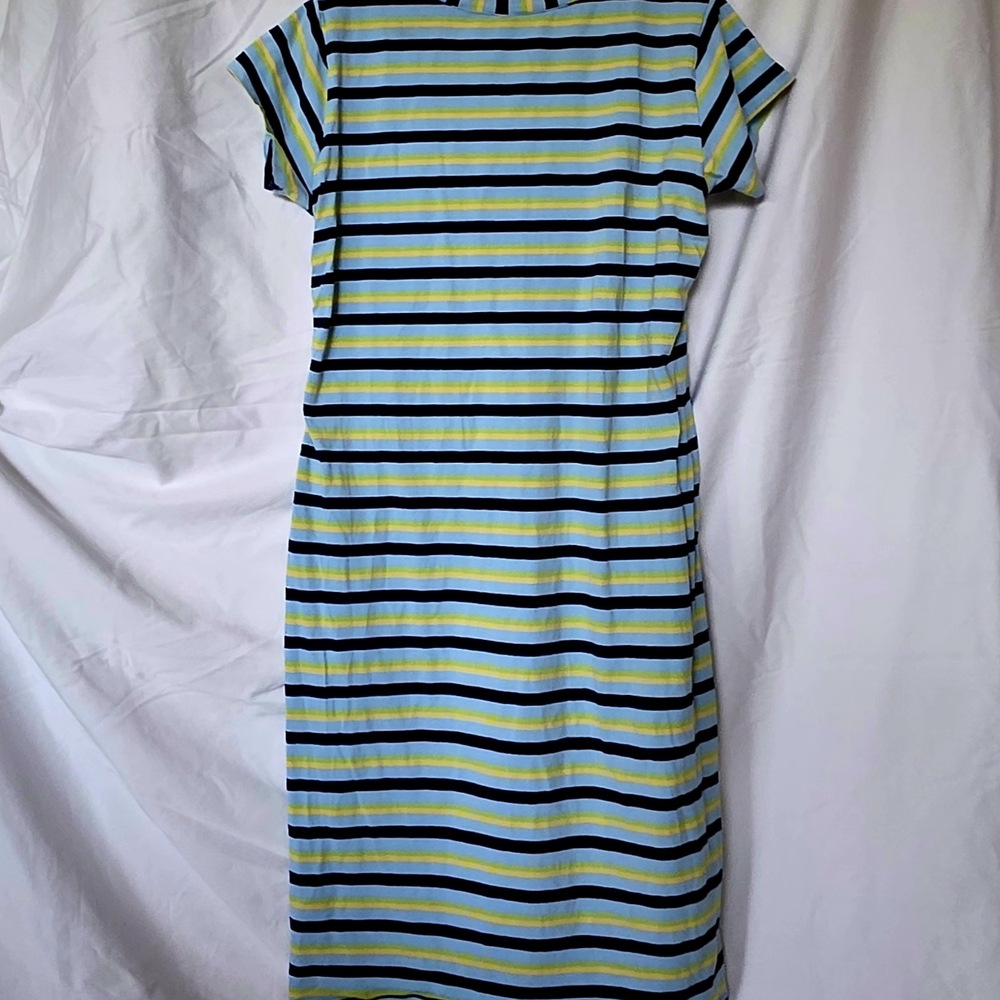 DownEast Vibrant Striped Midi Dress